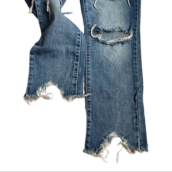 fab'rik High Rise Distressed Blue Jeans - Picture 6 of 13